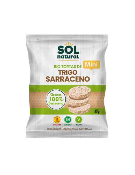 Mini tortitas de trigo sarraceno sin gluten bio 45g Sol Natural Mini tortitas de trigo sarraceno sin gluten bio 45g Sol Natural